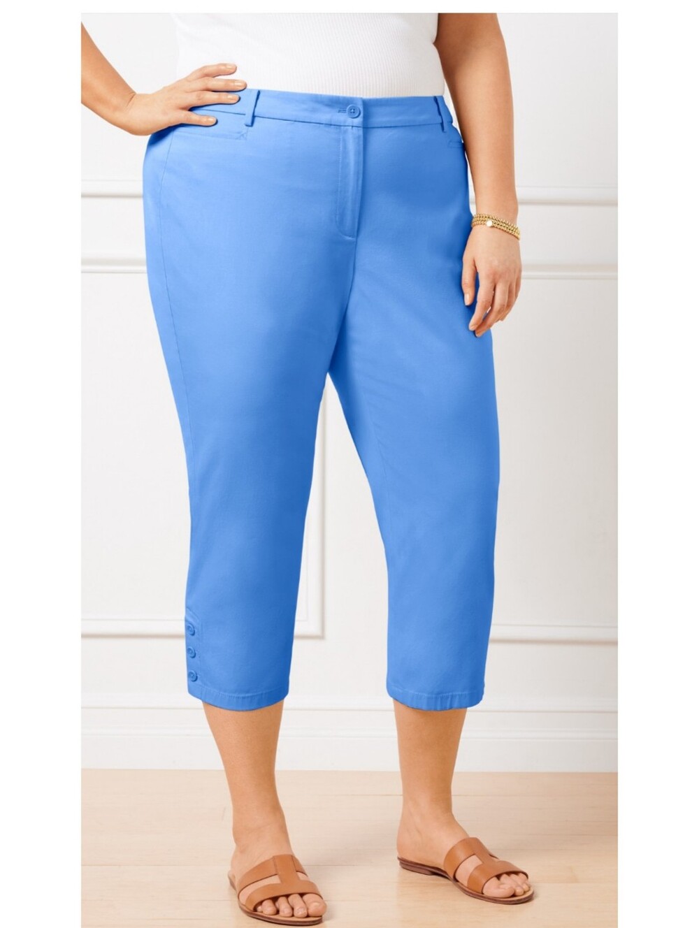 Talbots Plus Blue Perfect Skimmer Crop Pants